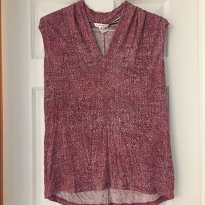 CAbi #123 Business Tee Draped V-Neck Soft Blouse